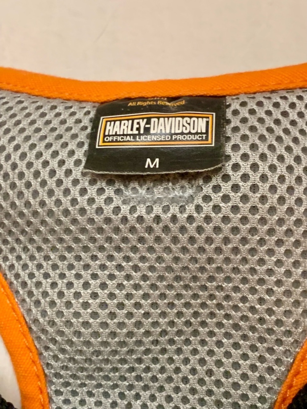 Harley-Davidson Logo Pet Harness in Black and Orange medium - Picture 4 of 4